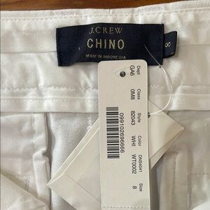 J.Crew Classic White Chino Trousers